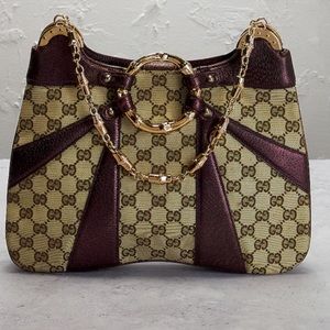 Gucci GG canvas Limited Edition Bamboo Tom Ford Shoulder Bag